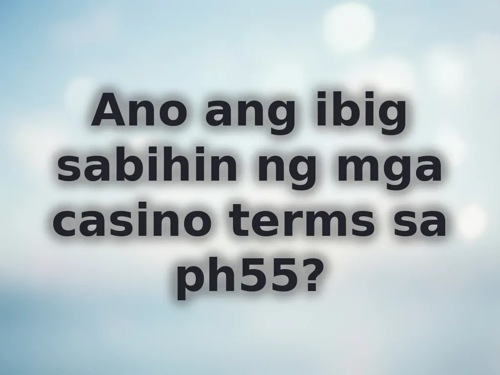 Casino Terms